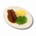 Sausage & Creamy Mash with Gravy & Peas